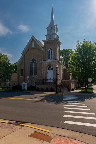 Pentwater, MI - May 20, 2022: Centenary United Methodist Church. High quality photo