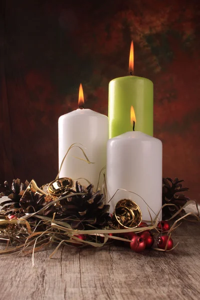 Christmas candles — Stock Photo, Image