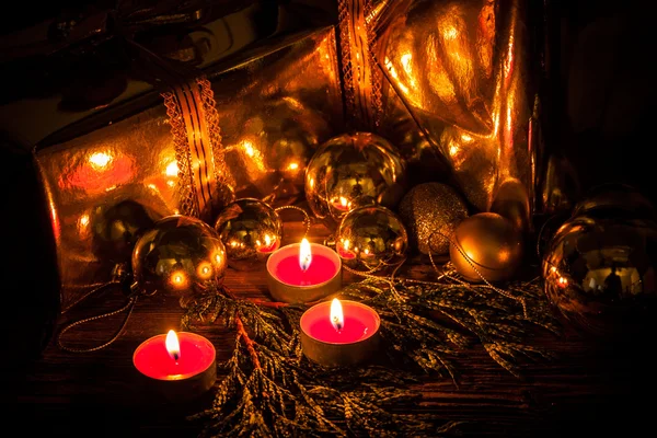 Χριστουγεννιάτικα κεριά — Φωτογραφία Αρχείου