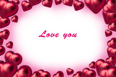 Beyaz bir arka plan üzerinde St.valentines kalp