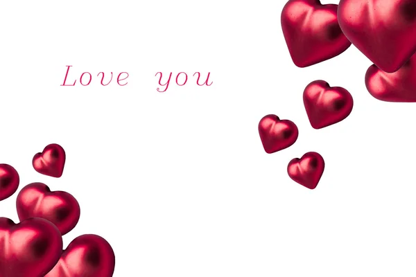 Coração de São Valentim em um fundo branco — Fotografia de Stock
