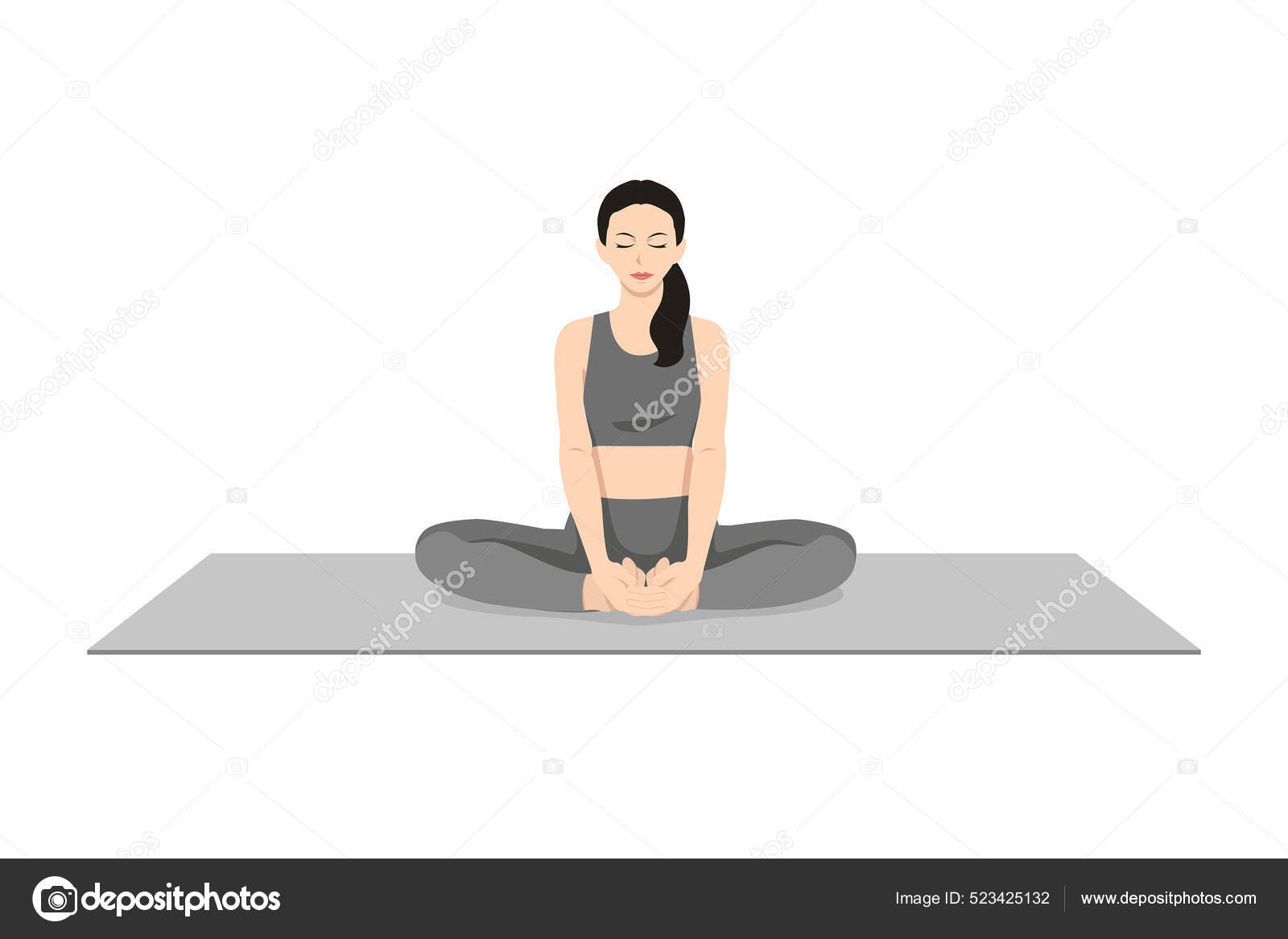 Premium Photo | Butterfly pose yoga posture asana