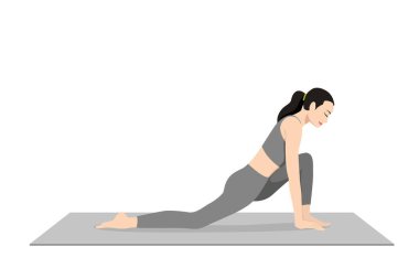 Hilal Düşük Hamle Poz Değişikliği Eller Parmaklar. Güzel kız Anjaneyasana Varyasyon Elleri Parmakları pratiği yapıyor. Yoga egzersizi yapan çekici genç bir kadın. Spor giyinmiş, spor giyinmiş, gri pantolonlu, üstsüz, uzun boylu, sakin ve rahat.