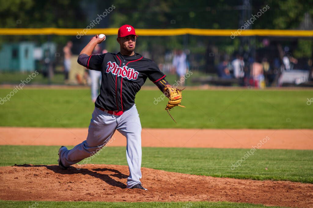 ZAGREB, CROACIA 20 DE ABRIL DE 2019 Partido de béisbol Club de