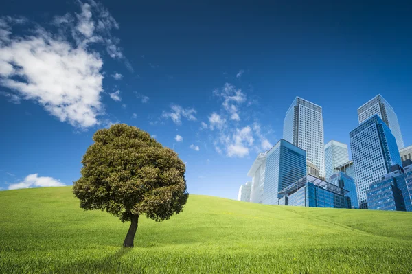 Futurista ciudad ecológica — Foto de Stock