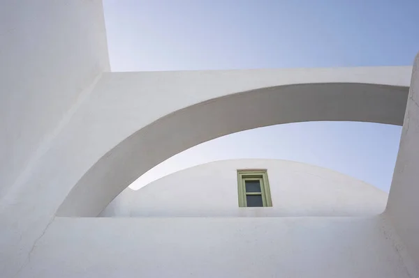 Santorini arquitetura branca mínima — Fotografia de Stock