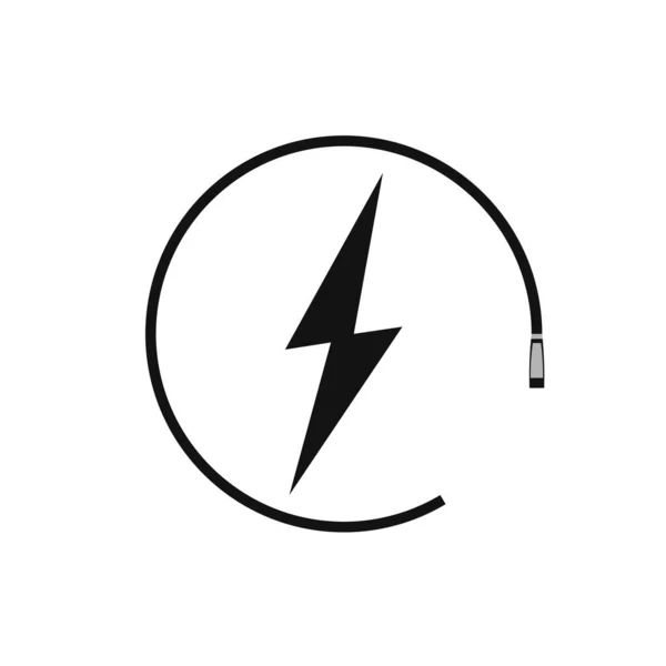 Elektroauto Ladesymbol Grafik Design Vorlage Blitzlichtgewitter Parken Mit Elektrischem Ladezeichen — Stockvektor
