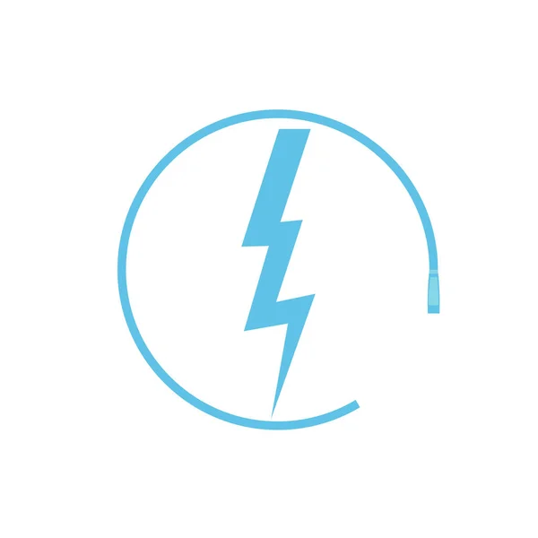 Electric Car Charging Icon Graphic Design Template Lightning Bolt Parking — Stock Vector