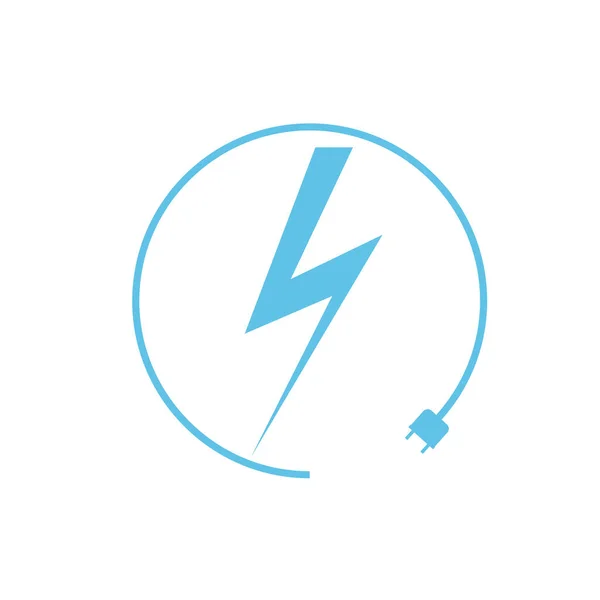 Electric Car Charging Icon Graphic Design Template Lightning Bolt Parking — Stock Vector