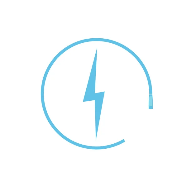 Electric Car Charging Icon Graphic Design Template Lightning Bolt Parking — Stock Vector