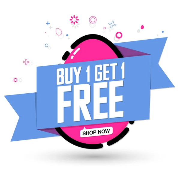 Buy Get Free Sale Banner Design Template Discount Tag Bogo — Stock Vector