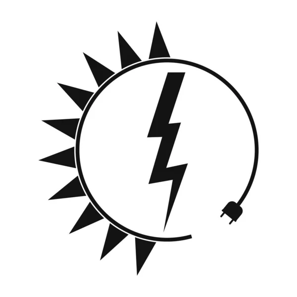 Erneuerbare Energien Symbol Grafik Design Vorlage Blitz Vektorillustration — Stockvektor