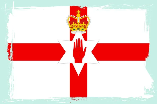 Прапор Північної Ірландії Прапор Грандж Пензлем — стоковий вектор