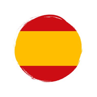 İspanya bayrağı, grunge fırçalı bayrak
