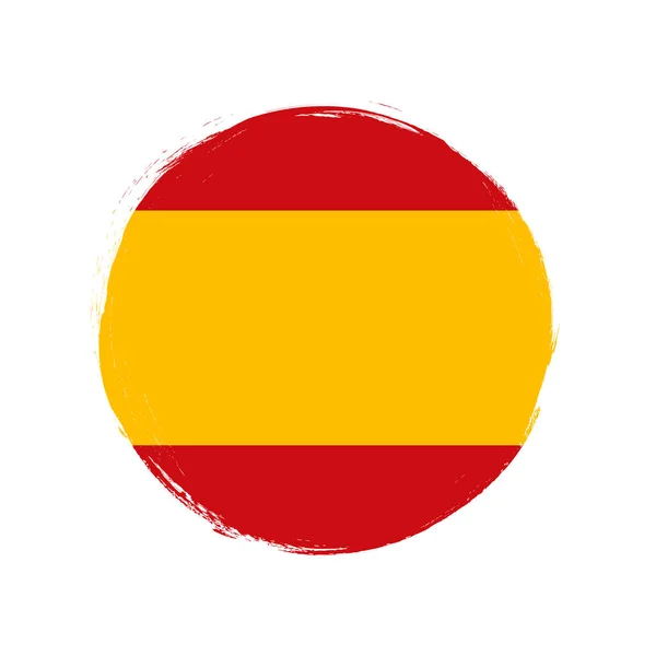 西班牙国旗 用刷子刷横幅 — 图库矢量图片