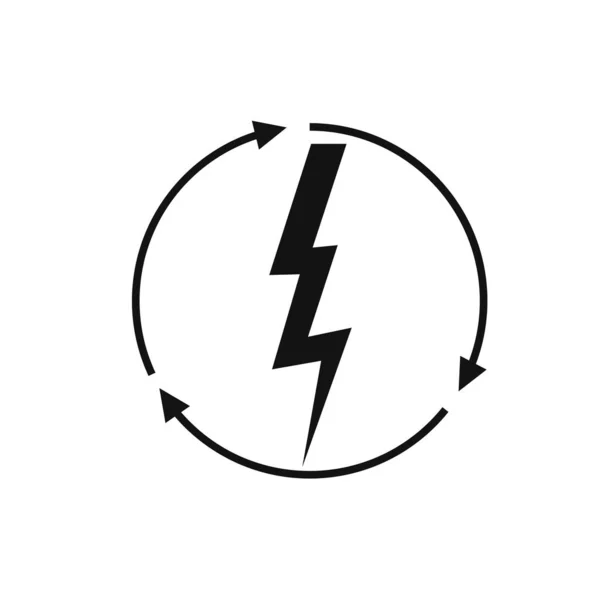 Erneuerbare Energien Symbol Grafik Design Vorlage Blitz Vektorillustration — Stockvektor