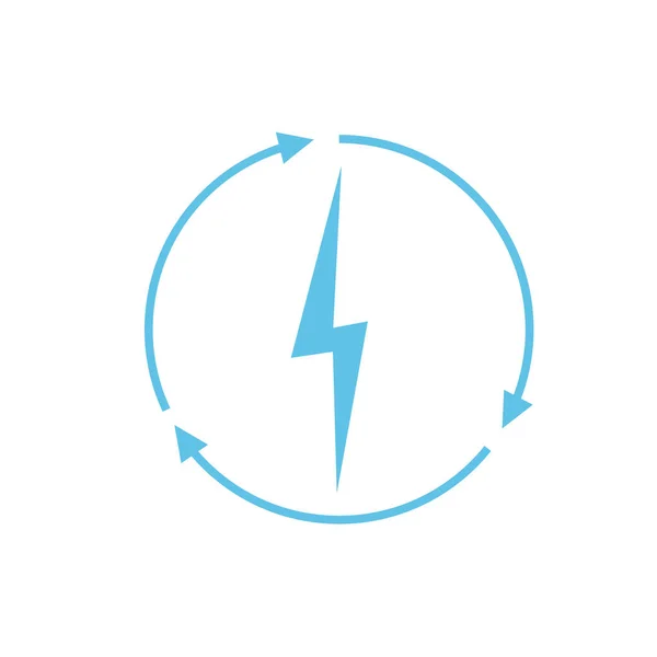 Renewable Energy Icon Graphic Design Template Lightning Bolt Vector Illustration — Stock Vector