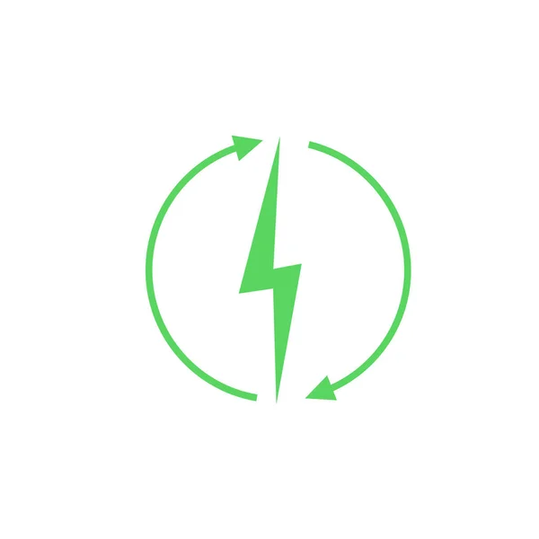 Ikona Obnovitelné Energie Šablona Grafického Designu Blesk Vektorová Ilustrace — Stockový vektor