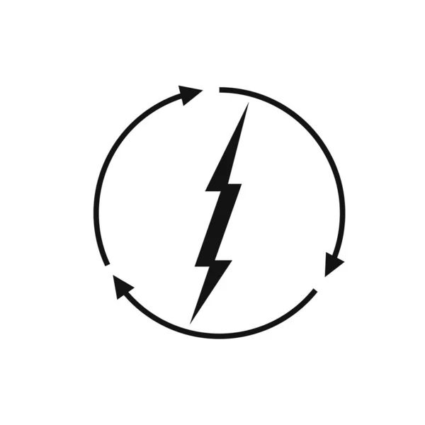 Erneuerbare Energien Symbol Grafik Design Vorlage Blitz Vektorillustration — Stockvektor