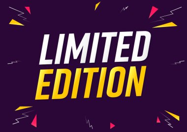 Limited Edition. Promo poster design template, vector illustration. Advertising banner for shops and online store.