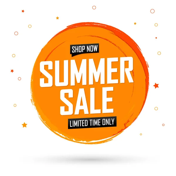 Summer Sale Discount Poster Design Template Store Offer Banner Season — 图库矢量图片