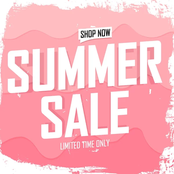 Yaz indirimi, indirimli poster tasarım şablonu, mağaza teklifi afişi. Sezon alışverişi, reklam afişi, vektör illüstrasyonu.