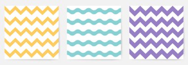 Geometrik, pürüzsüz desenler ayarlayın. Vektör illüstrasyonu.