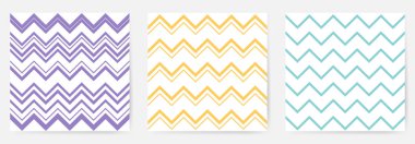 Geometrik, pürüzsüz desenler ayarlayın. Vektör illüstrasyonu.