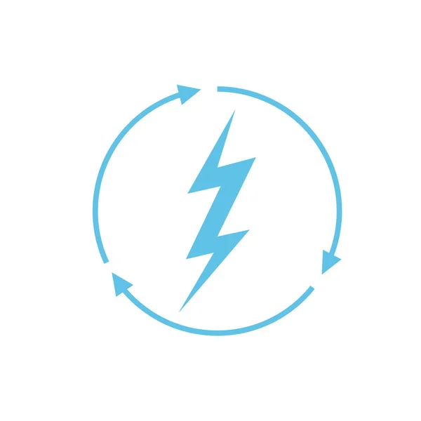 Ikona Energii Odnawialnej Szablon Projektu Graficznego Piorun Ilustracja Wektora — Wektor stockowy