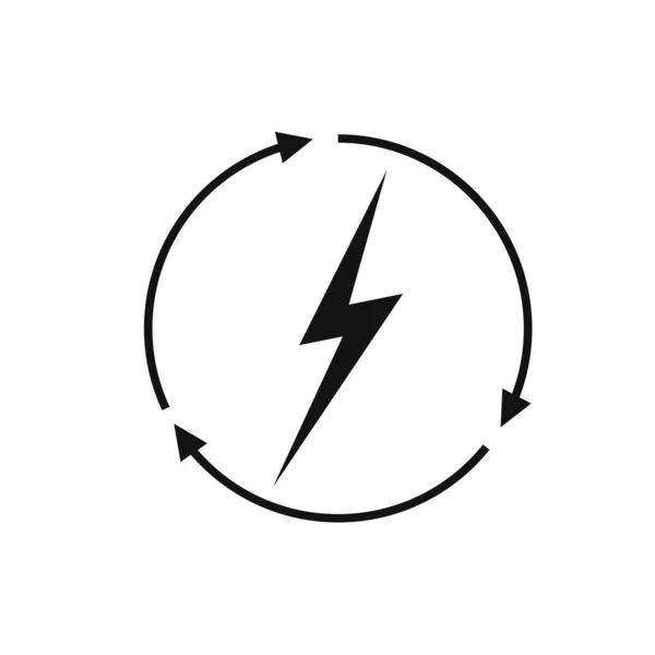 Renewable Energy Icon Graphic Design Template Lightning Bolt Vector Illustration — ストックベクタ