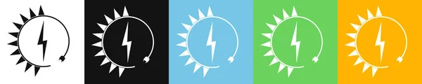 Renewable Energy Icon Graphic Design Template Lightning Bolt Vector Illustration — Stock Vector