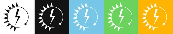 Renewable Energy Icon Graphic Design Template Lightning Bolt Vector Illustration — ストックベクタ