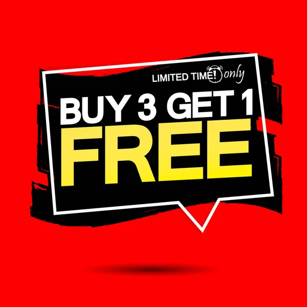 Buy Get Free Sale Poster Design Template Special Offer Final — Vetor de Stock
