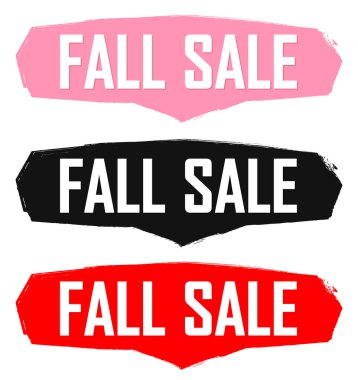 Fall Sale. Set discount banners, Autumn deal tags design template, spend up and save more, vector illustration