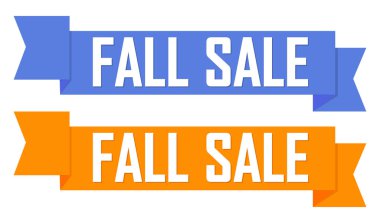 Fall Sale. Set discount banners, Autumn deal tags design template, spend up and save more, vector illustration