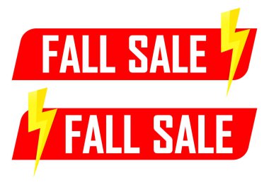 Fall Sale. Set discount banners, Autumn deal tags design template, spend up and save more, vector illustration