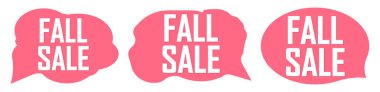 Fall Sale. Set discount banners, Autumn deal tags design template, spend up and save more, vector illustration