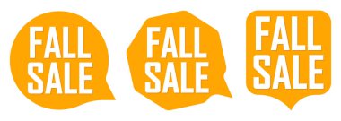 Fall Sale. Set discount banners, Autumn deal tags design template, spend up and save more, vector illustration
