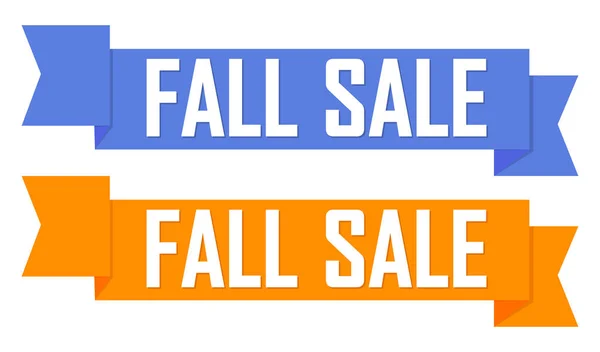 Fall Sale Set Discount Banners Autumn Deal Tags Design Template — Vetor de Stock