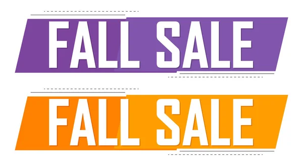 Fall Sale Set Discount Banners Autumn Deal Tags Design Template — Image vectorielle