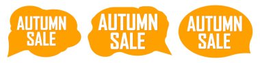 Autumn Sale. Set discount banners, deal tags design template, spend up and save more, vector illustration