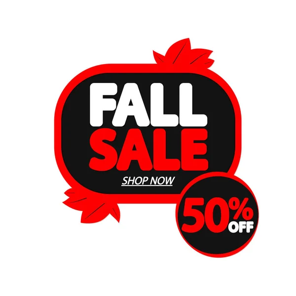 Autumn Sale Poster Design Template Season Best Offer Discount Banner — Image vectorielle