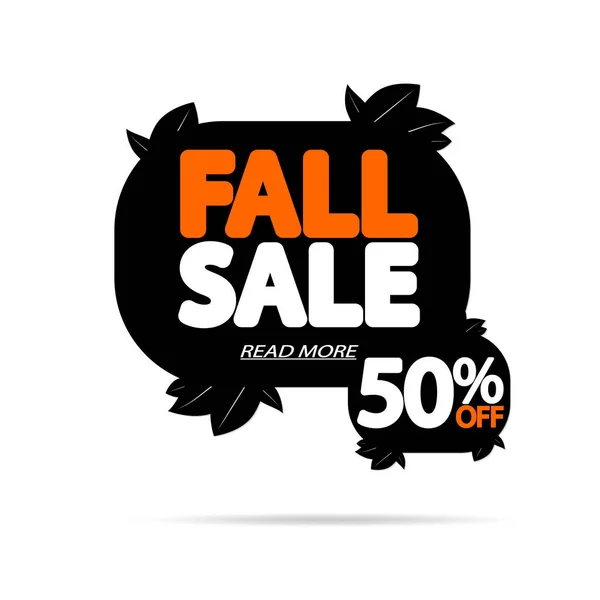Autumn Sale Poster Design Template Season Best Offer Discount Banner — Image vectorielle