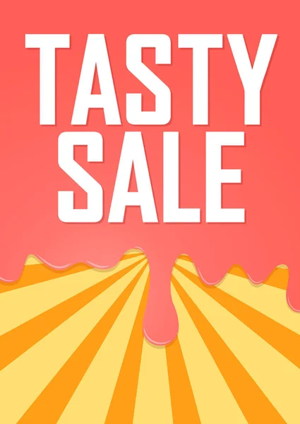 Tasty Sale Discount Poster Design Template Promotion Banner Shop Online — Stockový vektor