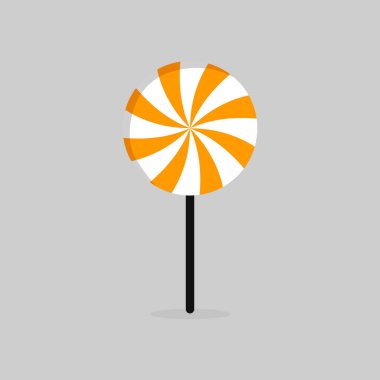 Cadılar Bayramı şeker ikonu, düz tasarım şablonu, vektör illüstrasyonu