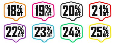 İndirim pankartları tasarım şablonu, indirim etiketleri, büyük promosyon, vektör illüstrasyonunu ayarla