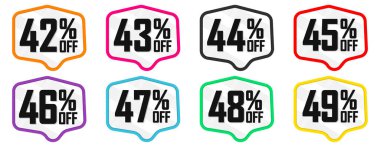 İndirim pankartları tasarım şablonu, indirim etiketleri, büyük promosyon, vektör illüstrasyonunu ayarla