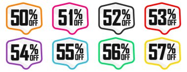 İndirim pankartları tasarım şablonu, indirim etiketleri, büyük promosyon, vektör illüstrasyonunu ayarla