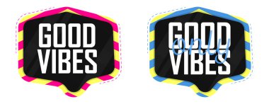 Good Vibes, banners design template, vector illustration