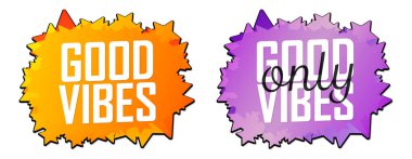 Good Vibes, banners design template, vector illustration